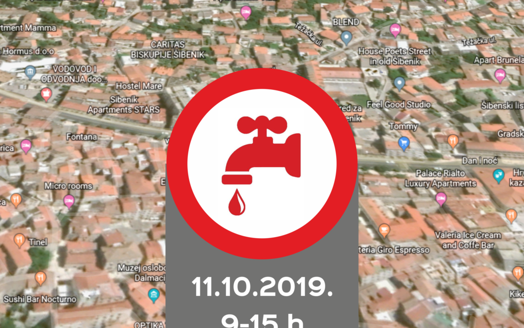 Zbog radova na priključku, obustava isporuke vode u Zvonimirovj ulici i dijelu stare gradske jezgre