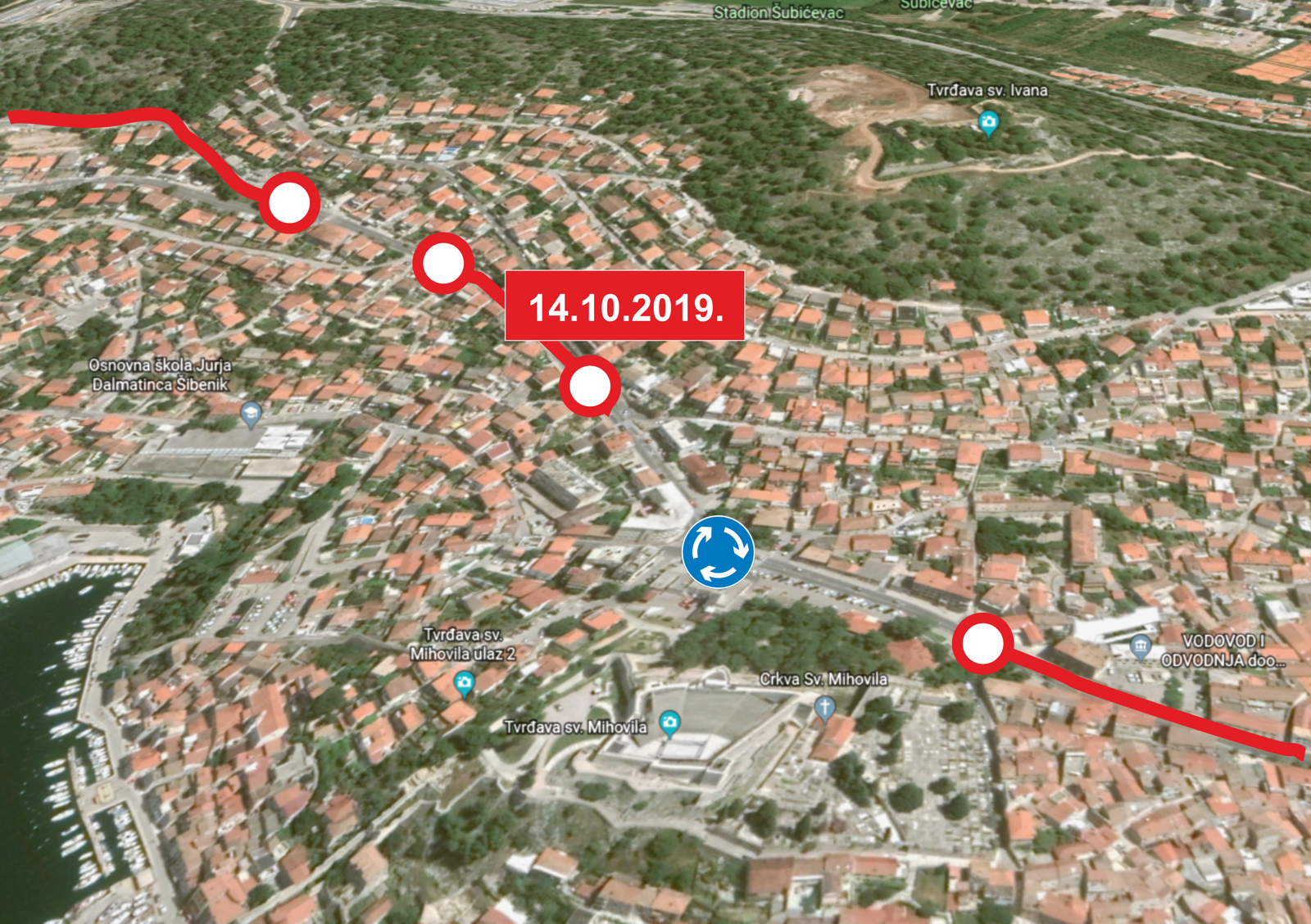 Od ponedjeljka, 14.10. nova regulacija prometa u centru grada. Zatvara se dio Zvonimirove od ulice Primorske čete do Stare ceste