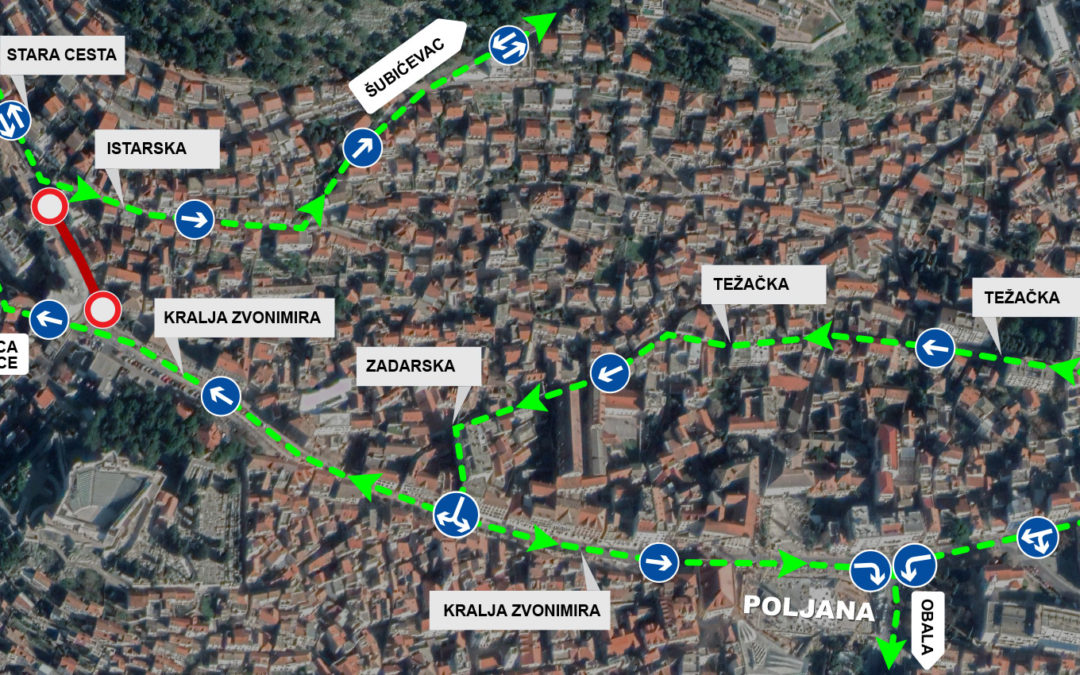 Od ponedjeljka velike promjene u regulaciji prometa oko Doma zdravlja. Za sav promet zatvara se dio Ulice kralja Zvonimira od Stare ceste do Doma zdravlja.