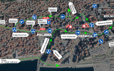 Od četvrtka, 26. ožujka nova prometna regulacija na Vanjskom i oko Poljane. Nema prometa preko Vanjskog, a od obale isključivo prema Poljani.